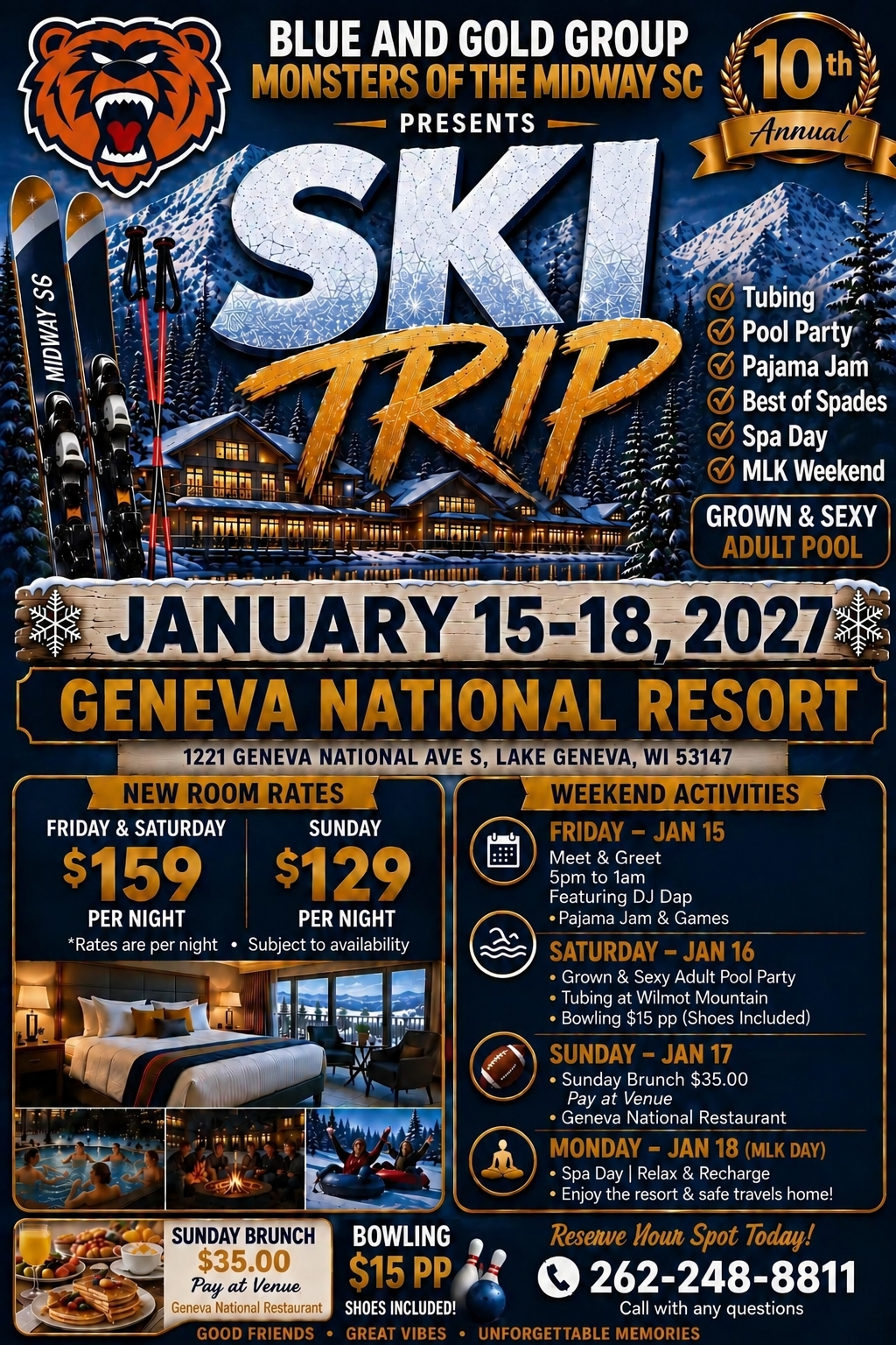 10th Annual Ski Trip flyer